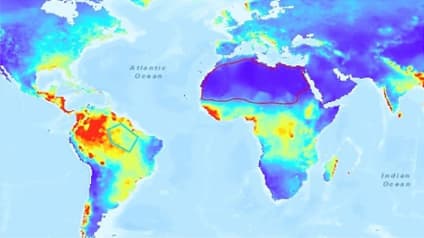 Colorful map of the world