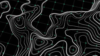 A gridded map showing varying depths and heights of land features