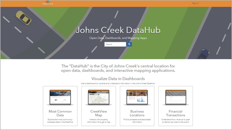 The City of Johns Creek Georgia's DataHub