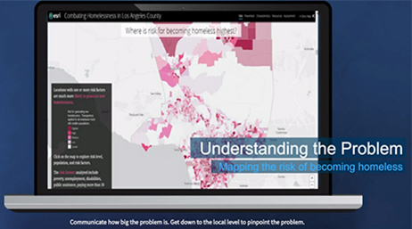 Map titled Understanding the Problem: Mapping the risk of becoming homeless