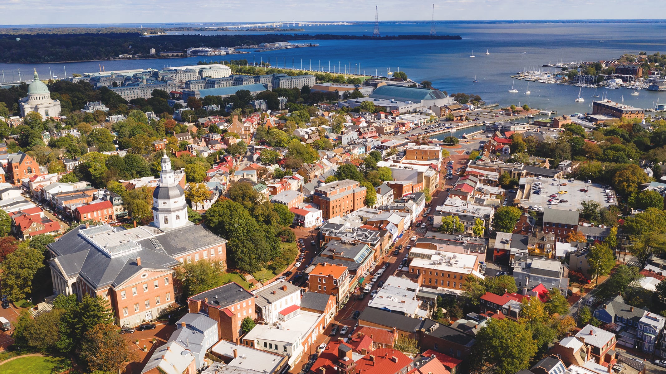 Aerial view of the city of Baltimore, Maryland