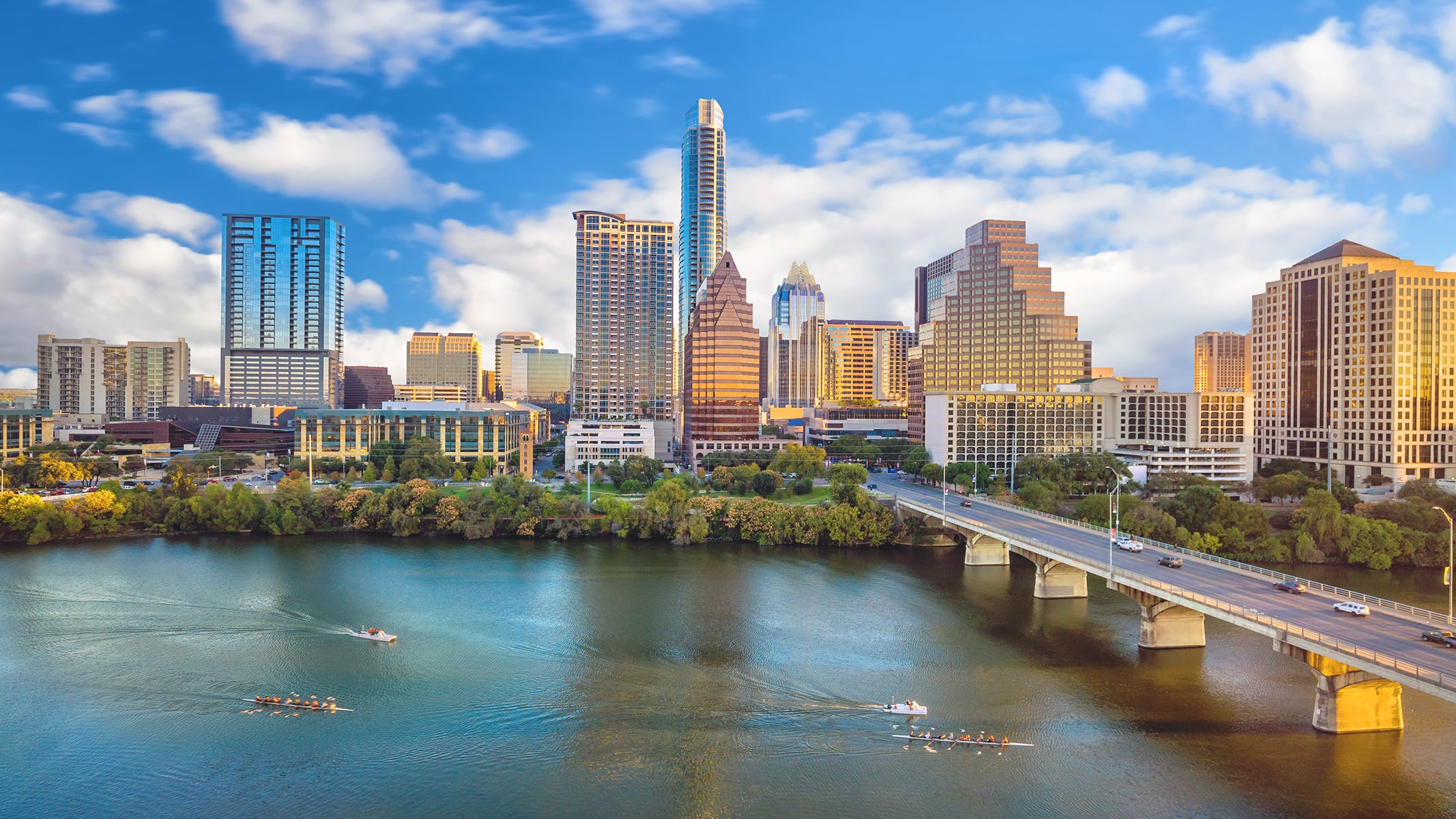 Skyline of Austin, Texas, seen from across the Colorado River